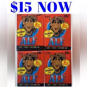 ALF 1987 Topps 4 Sealed Trading Card Wax Packs